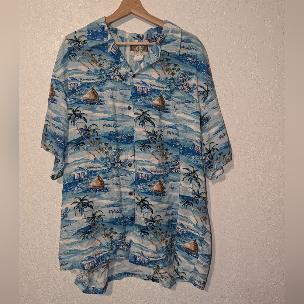 Kalaheo Hawaiian button up shirt surfer islands